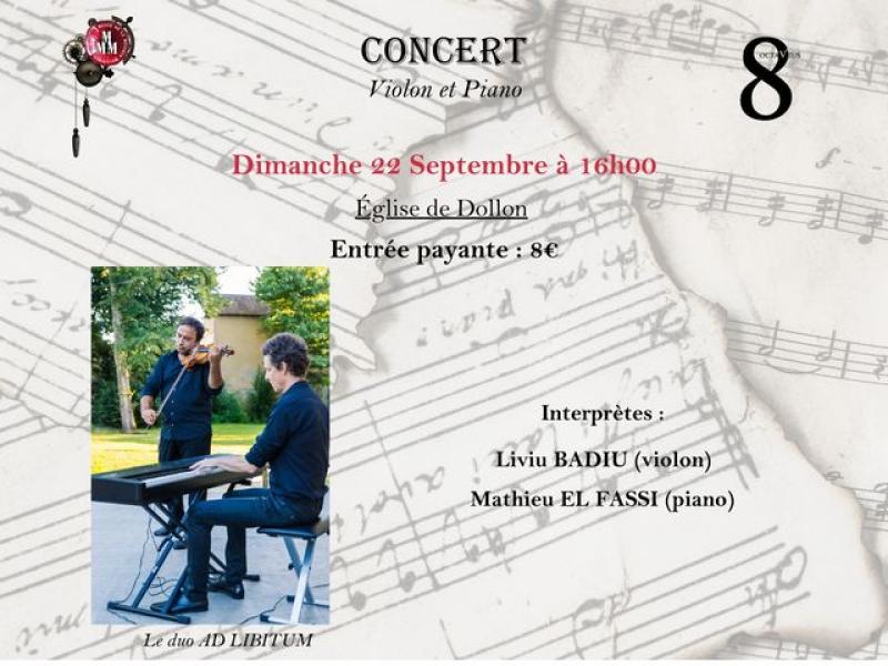 Concert violon & piano - Eglise Dollon