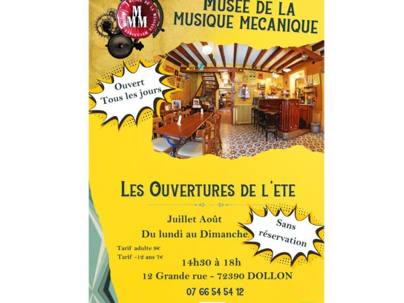Musée ouvert tous les jours du 1er juillet au 31 août de 14h30 à 18h00.