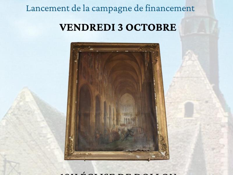 Campagne de financement pour sauver le tableau de notre Eglise.